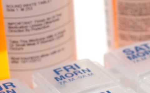 pill case and prescription pill bottles