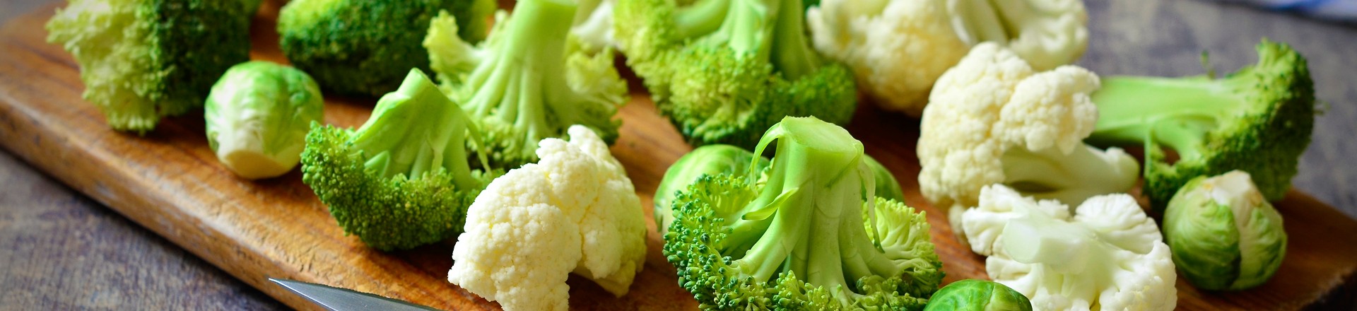 broccoli, cauliflower, and Brussels sprouts