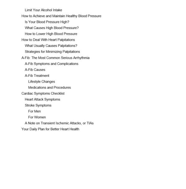 Dr. Sinatra's essential heart health ebook table of contents page 2
