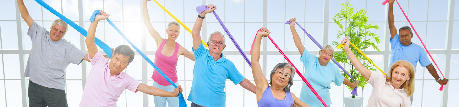 group of seniors exercising for Alzheimer's prevention