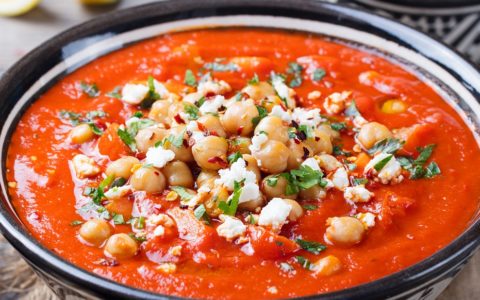 spicy veggie stew made with Vervana organic tomato sauce
