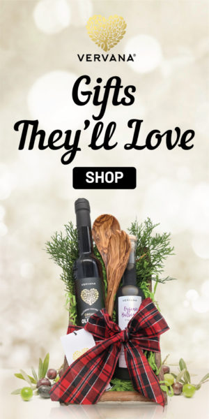 Vervana olive oil vinegar and spice gift sets are gifts they'll love olives