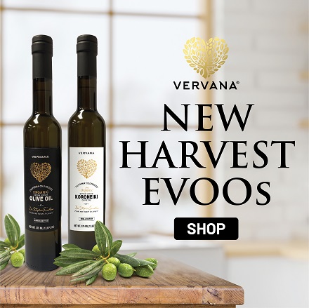 Vervana organic extra virgin olive oils new harvest