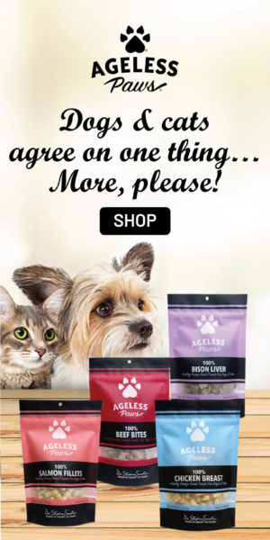 Cats and dogs agree, Ageless Paws single ingredient freeze dried treats are pawesome!